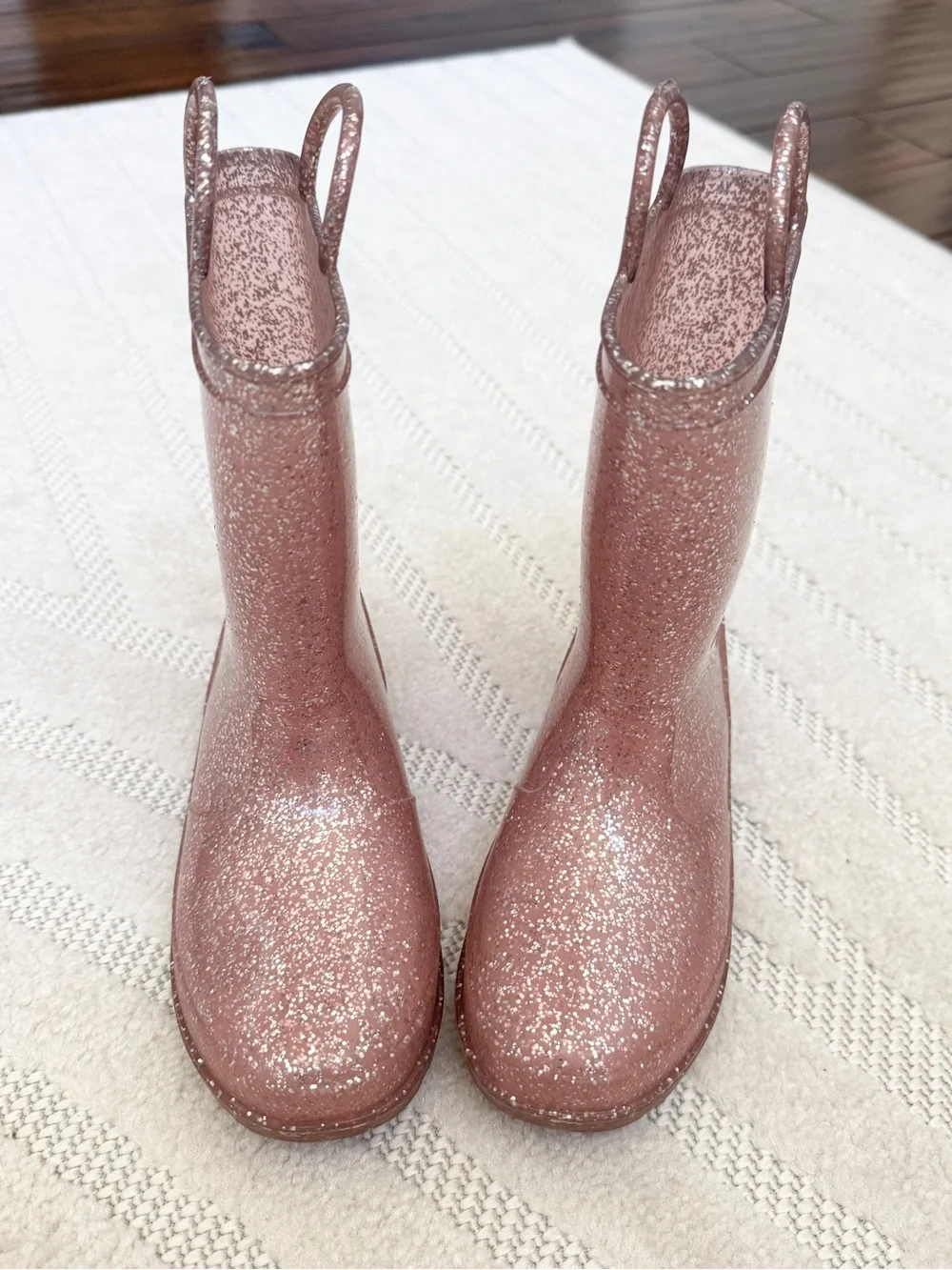 Josmo Pink Glitter Kids Rain Boots